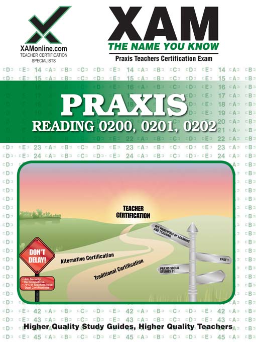 Cover image for PRAXIS Reading 0200, 0201, 0202